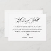 Carte de boîtier de puits de Wishing Script élégan (Devant / Derrière)