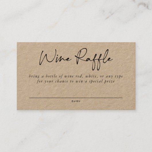 Carte de boîtier de raffe à vin (Devant)