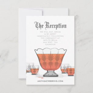 Carte de boîtier de réception Crystal Punch Bowl