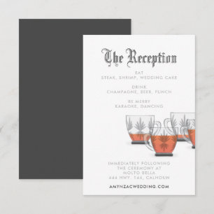 Carte de boîtier de réception Crystal Punch Bowl