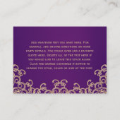 Carte de boîtier de réception de style indien viol (Dos)