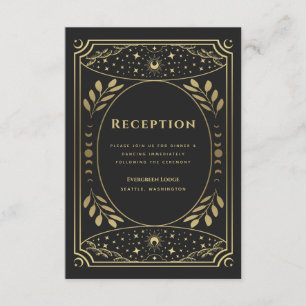 Carte de boîtier de réception de tarot élégant Gol