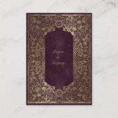 Carte de boîtier de réception décorative en or vin (Dos)