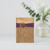 Carte de boîtier de réception FAUX Burlap (Debout devant)