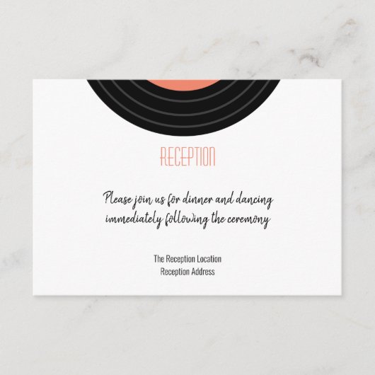 Carte de boîtier de réception Retro Vinyl Record (Devant)