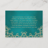 Carte de boîtier de réception turquoise Gold India (Dos)