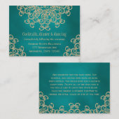 Carte de boîtier de réception turquoise Gold India (Devant / Derrière)