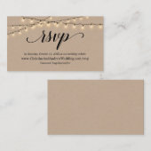 Carte de boîtier de réponse RSVP Kraft (Devant / Derrière)