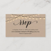 Carte de boîtier de réponse RSVP Kraft (Devant)