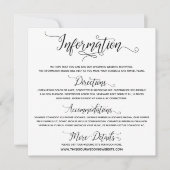 Carte de boîtier de script élégant pour informatio (Devant)