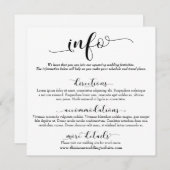 Carte de boîtier de script élégant pour informatio (Devant / Derrière)