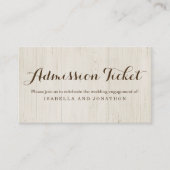 Carte de boîtier de ticket d'entrée rustique (Devant)