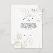 Carte de boîtier des détails de la fleur d'or (Devant / Derrière)