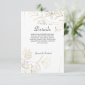 Carte de boîtier des détails de la fleur d'or (Debout devant)