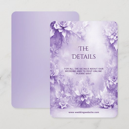 Carte de boîtier détaillée aux fleurs blanches vio (Devant / Derrière)