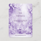 Carte de boîtier détaillée aux fleurs blanches vio (Devant)
