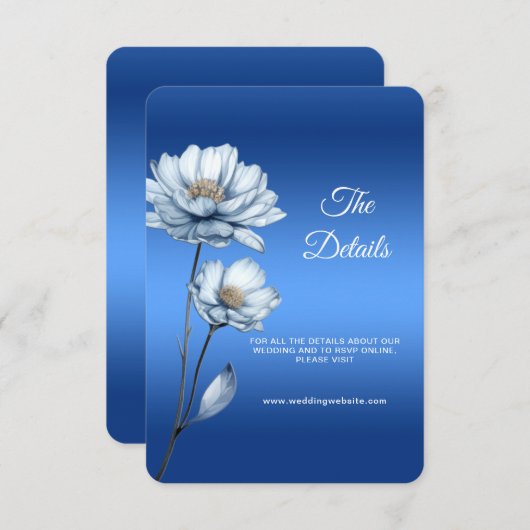 Carte de boîtier détaillée des fleurs d'aquarelle (Devant / Derrière)