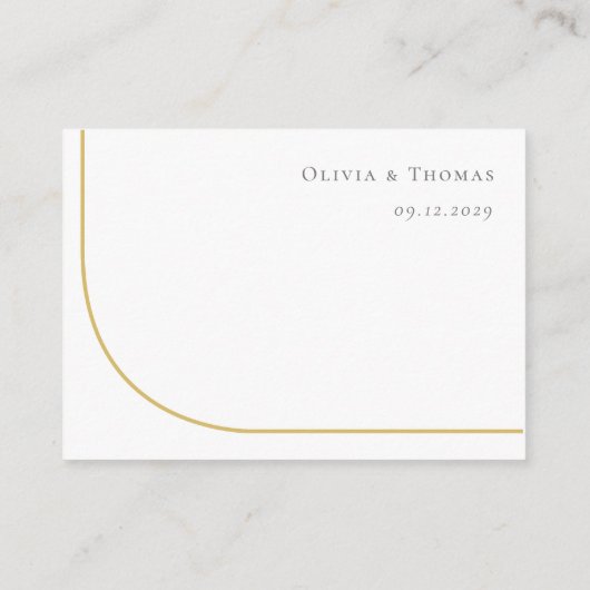 Carte de boîtier Détails du Mariage de script or s (Dos)