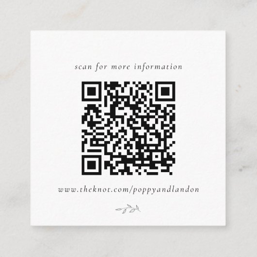 Carte de boîtier d'information de réception botani (Dos)