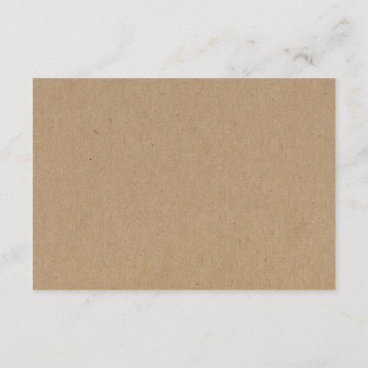 Carte de boîtier d'information - Rustic Kraft (Dos)