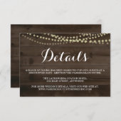 Carte de boîtier d'informations | Bois rustique (Devant / Derrière)