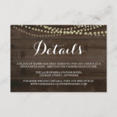 Carte de boîtier d'informations | Bois rustique (Devant)