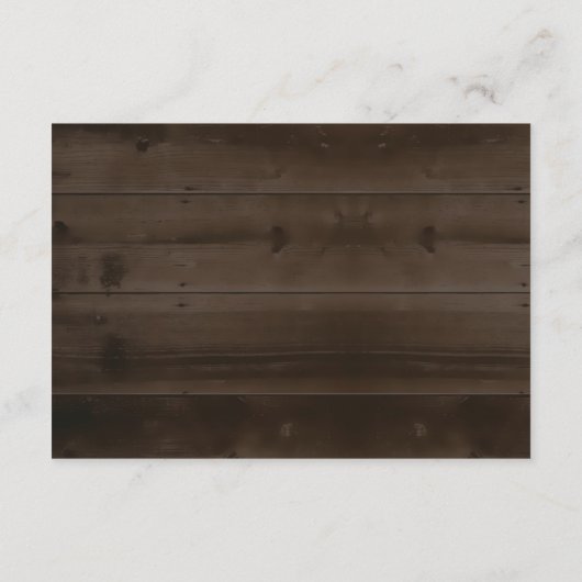 Carte de boîtier d'informations | Bois rustique (Dos)