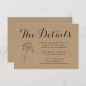 Carte de boîtier d'informations | Rustique Kraft (Devant / Derrière)