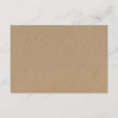 Carte de boîtier d'informations | Rustique Kraft (Dos)