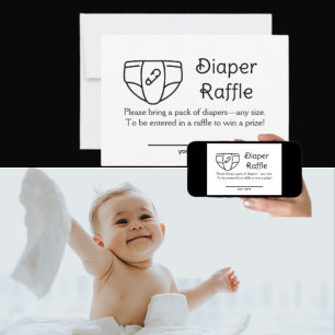 Carte de boîtier du Baby shower à rabat rétro