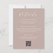 Carte de boîtier du Baby shower de script de rose (Devant)