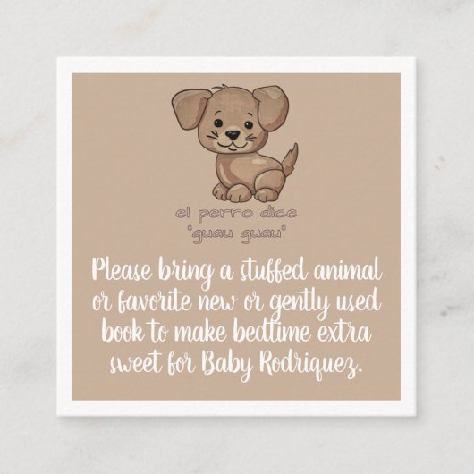 Carte de boîtier du Baby shower de sons animaux es (Devant)