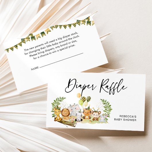 Carte de boîtier du Baby shower de trèfle Jungle D