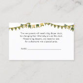 Carte de boîtier du Baby shower de trèfle Jungle D (Dos)