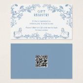 Carte de boîtier du Baby shower du Registre des To (Devant & derrière)