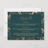 Carte de boîtier du Mariage de bordure Gold Foliag (Devant)