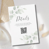 Carte de boîtier du Mariage de code QR Eucalyptus