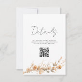 Carte de boîtier du Mariage de code QR fleur sauva (Devant)