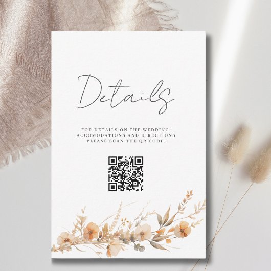 Carte de boîtier du Mariage de code QR fleur sauva