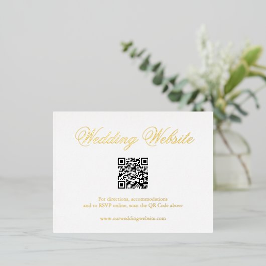 Carte de boîtier du Mariage de code QR traditionne (Debout devant)