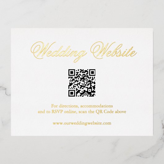 Carte de boîtier du Mariage de code QR traditionne (Recto)