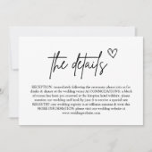 Carte de boîtier du Mariage de script manuscrit mi (Devant)