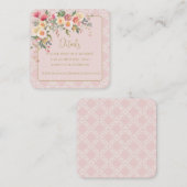 Carte de boîtier du Mariage floral Flush Spring Dé (Devant / Derrière)