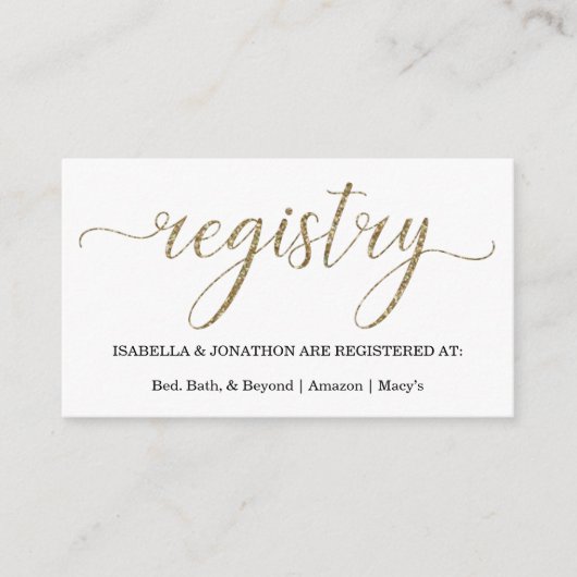 Carte de boîtier du registre cadeau Gold Parties s (Devant)