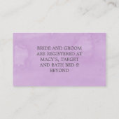 Carte de boîtier du Registre Mariage de la Wisteri (Dos)