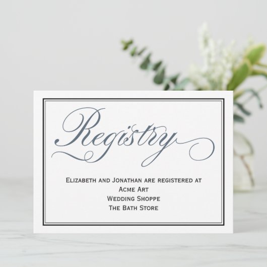 Carte de boîtier du Registre Mariage de script ble (Debout devant)