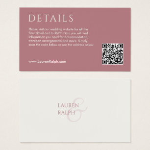 Carte de boîtier du registre Mariage rose et ivoir