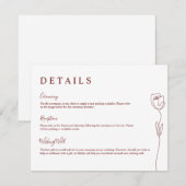 Carte de boîtier du Rose de ligne Whimsical (Devant / Derrière)