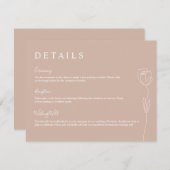 Carte de boîtier du Rose de ligne Whimsical (Devant / Derrière)