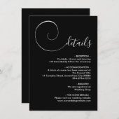 Carte de boîtier du script de calligraphie noir (Devant / Derrière)